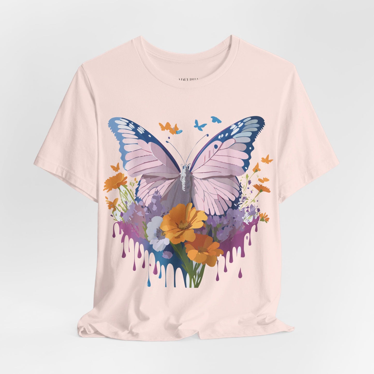 T-shirt en coton naturel avec papillon