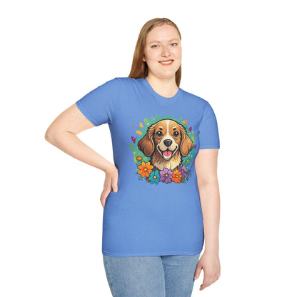 Dog Lover Unisex Animal Print T Shirt Cotton Tee Gildan Softstyle 64000