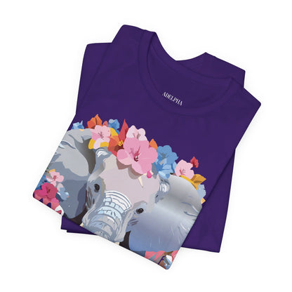 Natural Cotton Tee Shirt with Elephant Printify