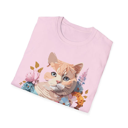 Cat Shirt Unisex Kitten Tee Softstyle Gildan 64000 Cotton Tee