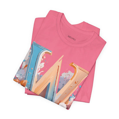 Natural Cotton Tee Shirt - Letters Collection - W Printify