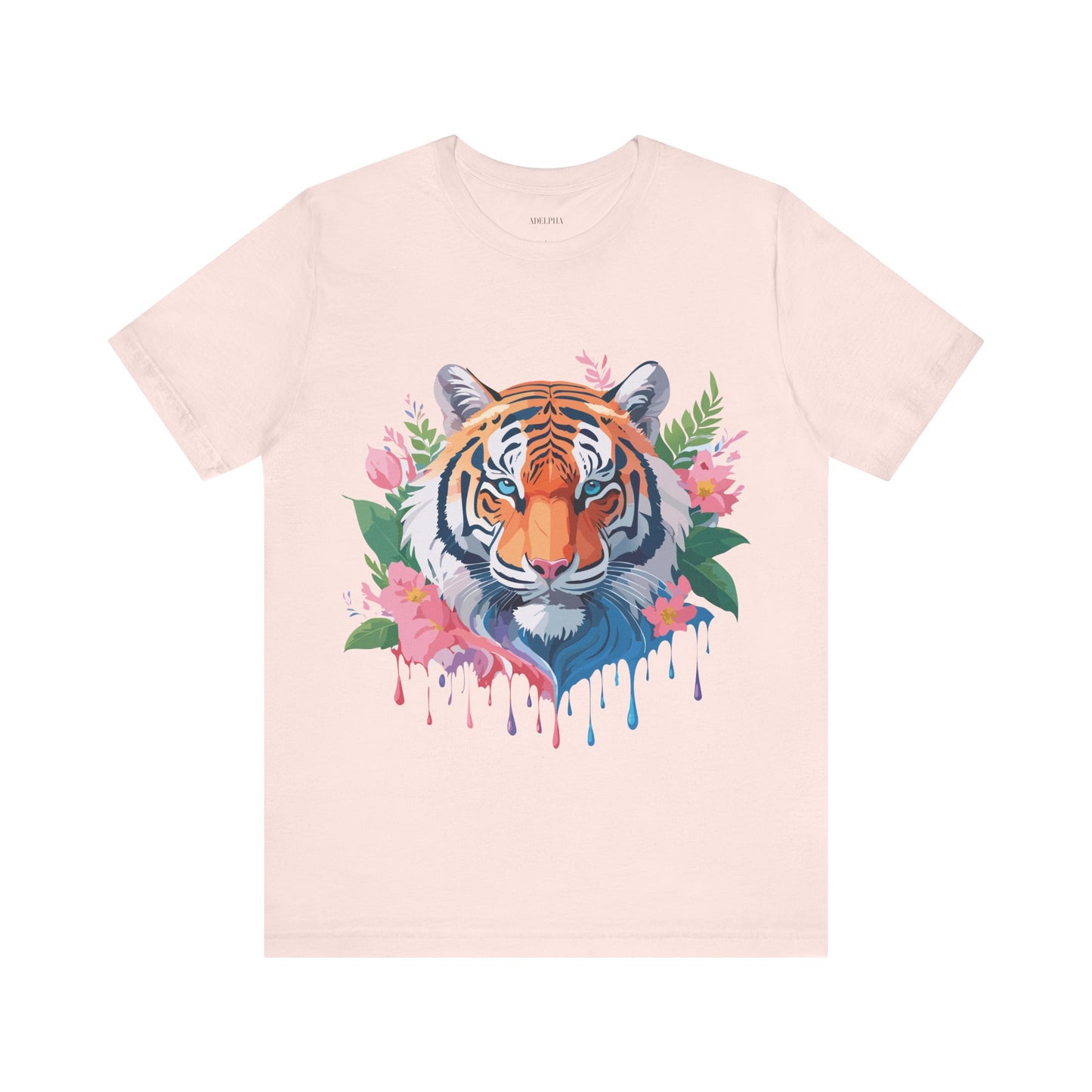 Natural Cotton Tee Shirt with Tiger