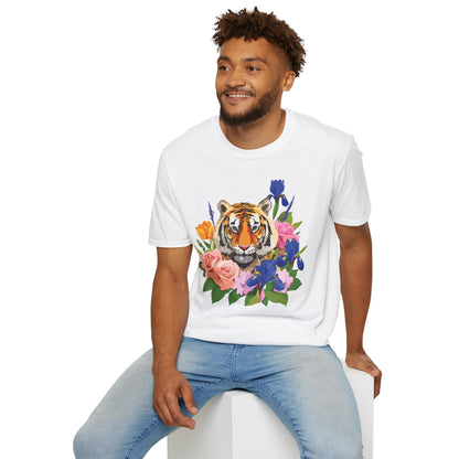 Tiger Shirt Unisex Animal Tee Gildan Softstyle 64000 100 Percent Cotton