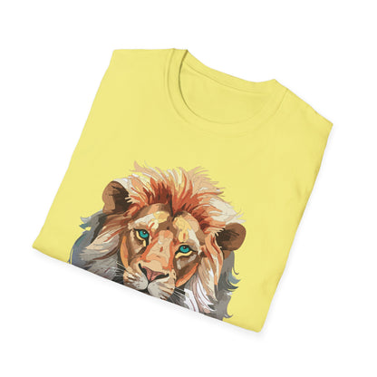 Lion Shirt Unisex Animal Tee Gildan Softstyle 64000 Cotton Tee