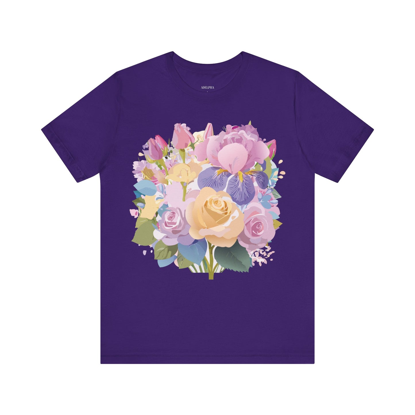 T-shirt en coton naturel avec fleurs