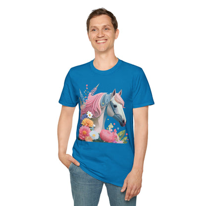 Horse Shirt Unisex Gildan Softstyle 64000 Cotton Tee With Animals