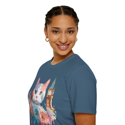 Cat Shirt Unisex Tee Softstyle 64000 Gildan Ring Spun Cotton