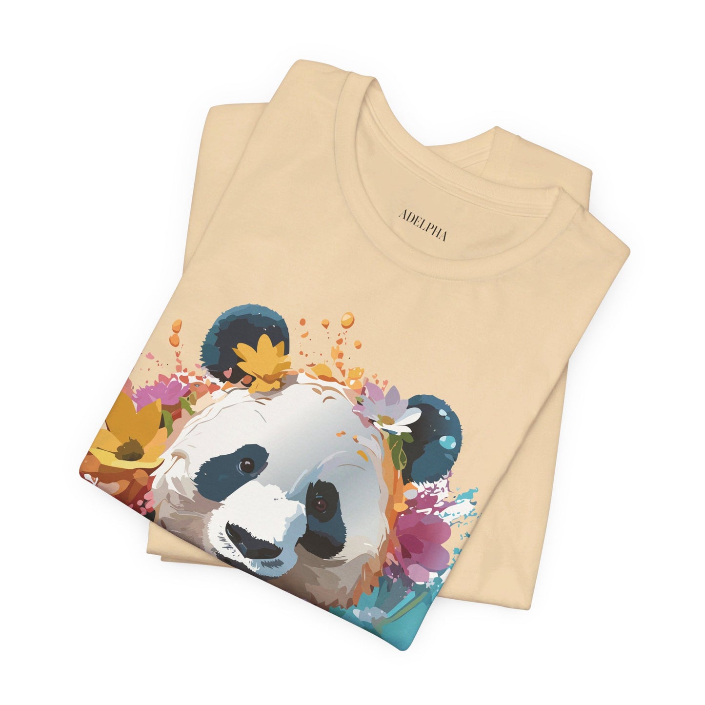 T-Shirt aus natürlicher Baumwolle mit Panda