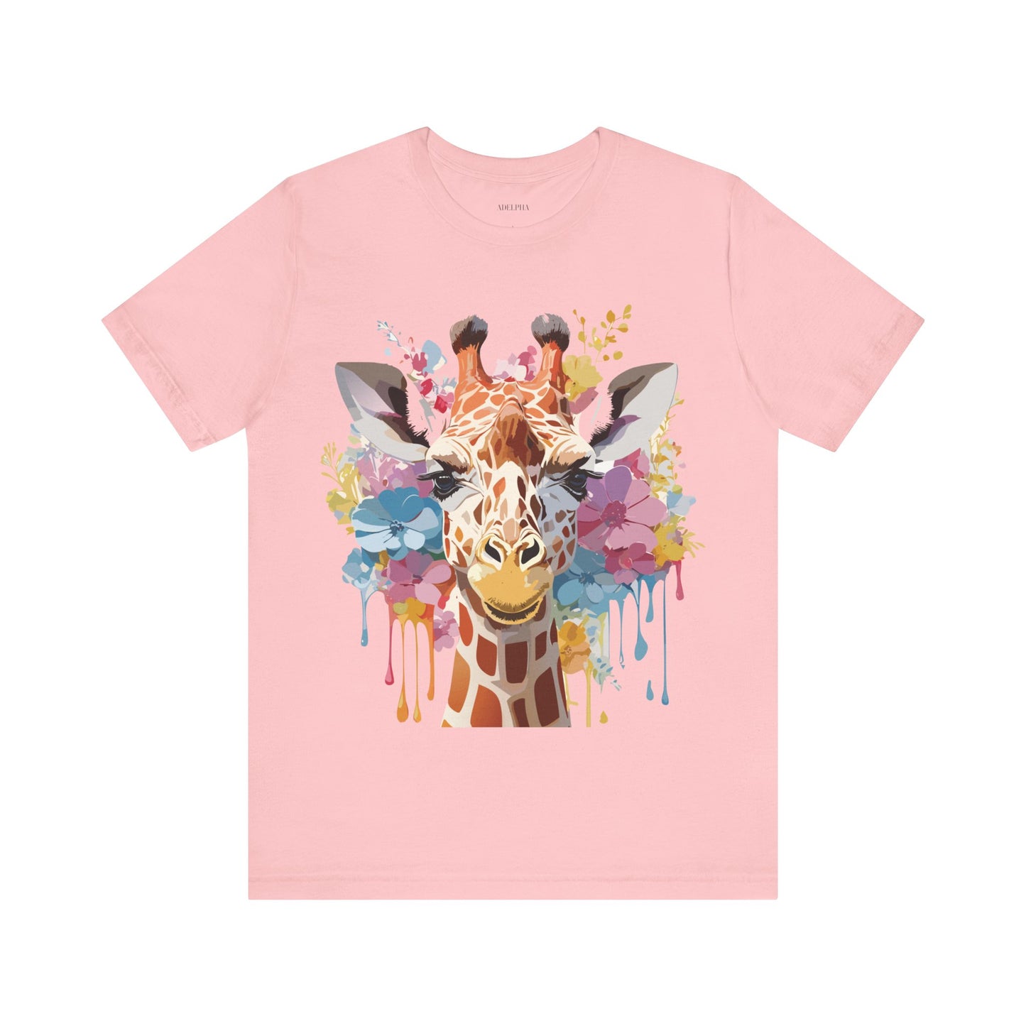 Natural Cotton Tee Shirt with Giraffe