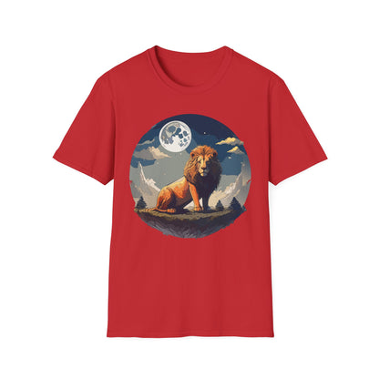 Lion Shirt Unisex Animal Tee Softstyle 64000 100 Percent Ring-Spun Cotton