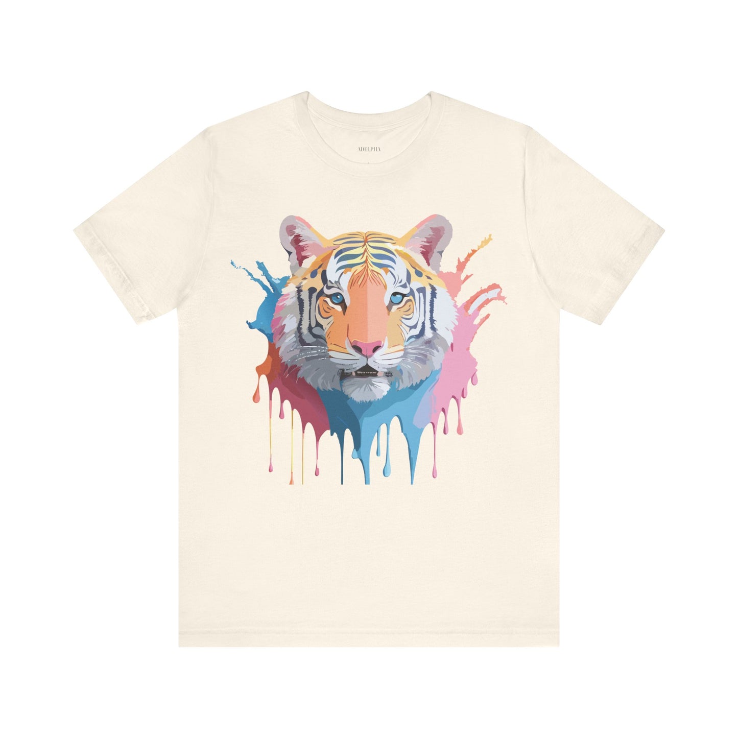 Natural Cotton Tee Shirt with Tiger