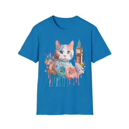Cat Shirt Unisex Tee Softstyle 64000 Gildan Ring Spun Cotton