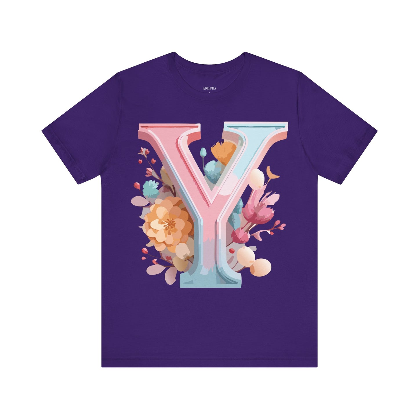 Natural Cotton Tee Shirt - Letters Collection - Y