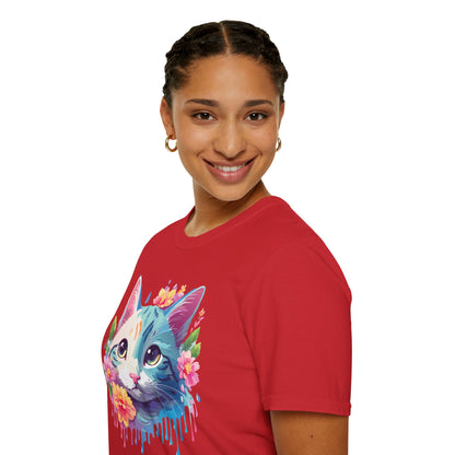Cat Shirt Unisex Cat Lover Tee Premium Gildan Softstyle 64000 Lightweight