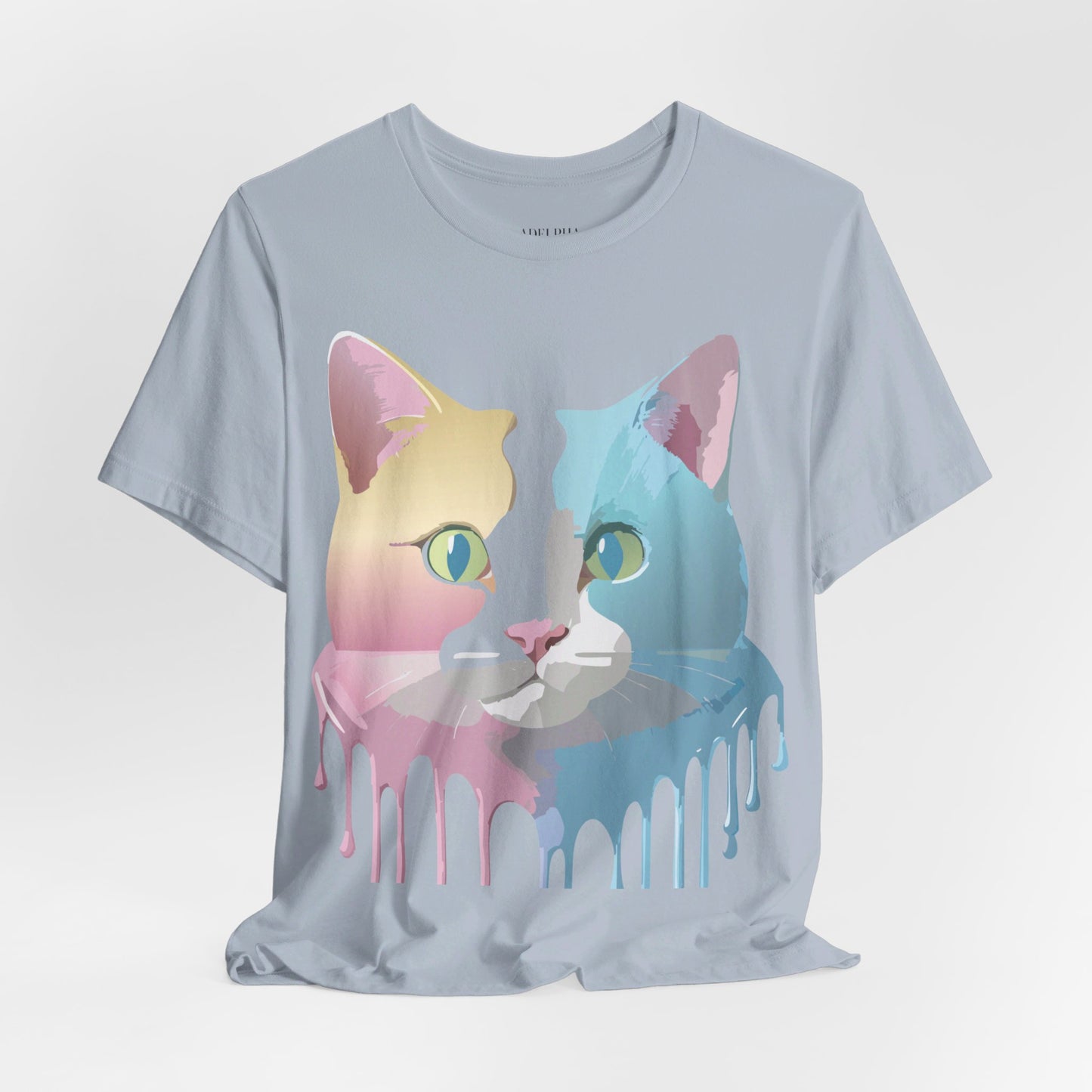 Natural Cotton Tee Shirt with Cat