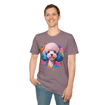 Unisex Dog Shirt Softstyle Tee 100 Percent Cotton Animal Print