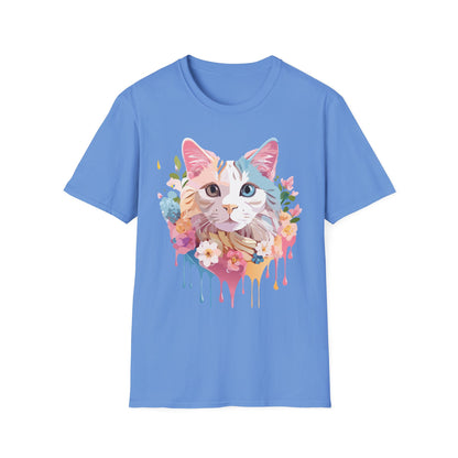 Cat Shirt Unisex Softstyle Tee 100 Percent Ring Spun Cotton Kitten Tee