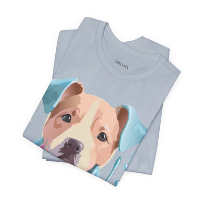 Natural Cotton Tee Shirt with Dog Printify