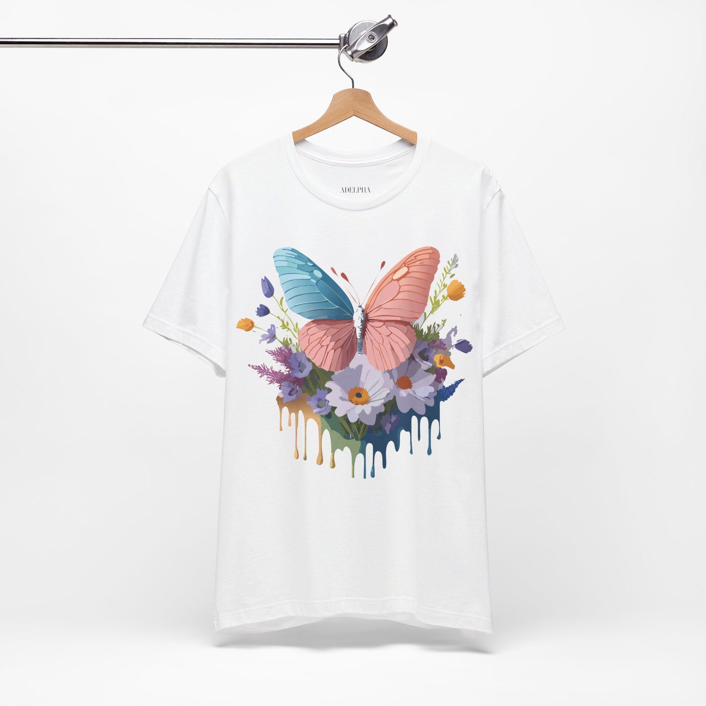 T-shirt en coton naturel avec papillon