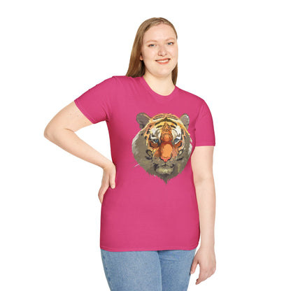 Unisex Tiger Shirt Gildan Softstyle 64000 Cotton Tee For Everyday Comfort