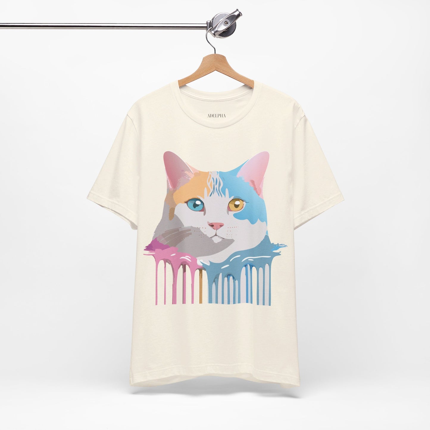 T-Shirt aus natürlicher Baumwolle mit Katze