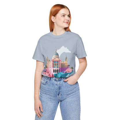 Natural Cotton Tee Shirt - Beautiful Places Collection - Madrid Printify
