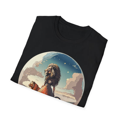 Lion Graphic T Shirt Unisex Softstyle 64000 Gildan 100 Percent Cotton Tee