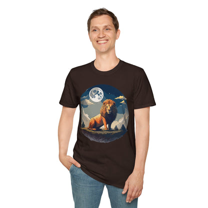 Lion Shirt Unisex Animal Tee Softstyle 64000 100 Percent Ring-Spun Cotton