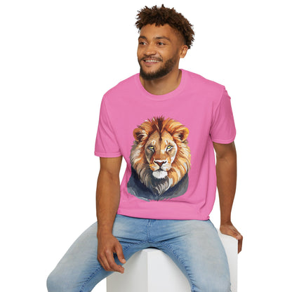 Lion Shirt Unisex Animal Tee Gildan Softstyle 64000 100 Percent Ring Spun Cotton