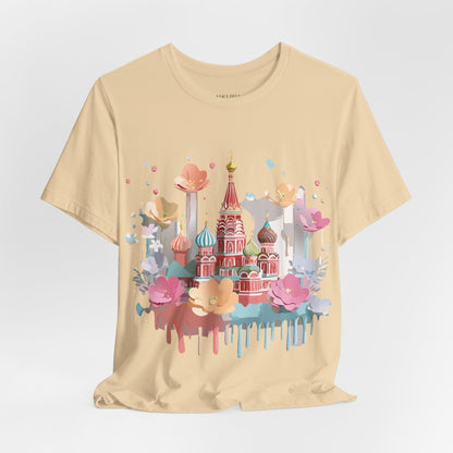 Natural Cotton Tee Shirt - Beautiful Places Collection - Moscow Printify
