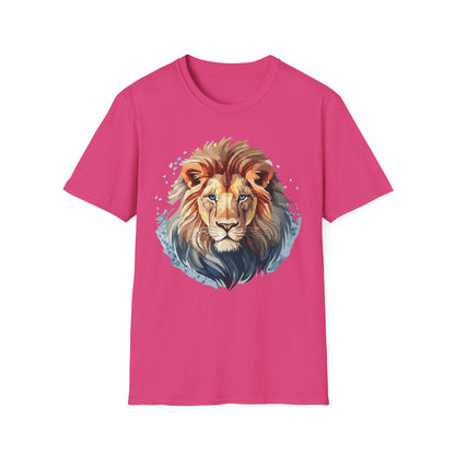 Unisex Lion Shirt Floral Lion Tee Gildan Softstyle 64000 Tee