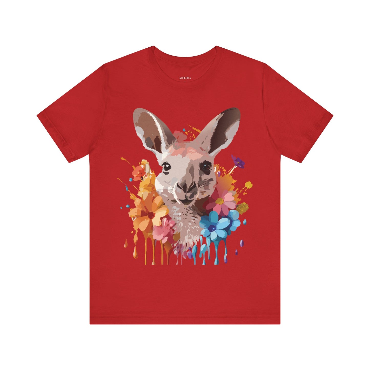 Natural Cotton Tee Shirt with Kangaroo