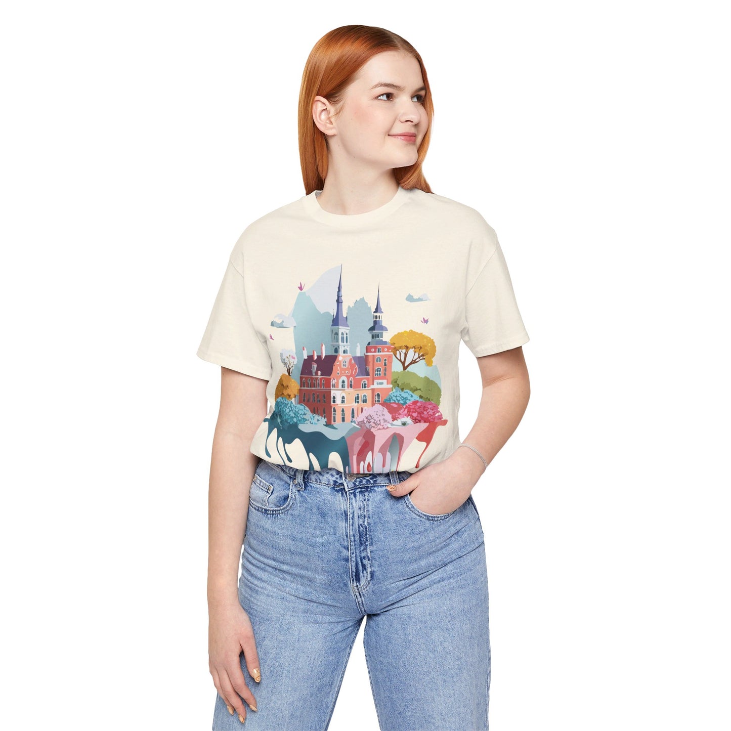 Natural Cotton Tee Shirt - Beautiful Places Collection - Warnemünde and Rostock - Germany