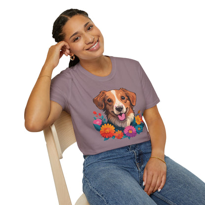 Dog Shirt Unisex Animal Tee Short Sleeve Gildan Softstyle 64000 Cotton Tee