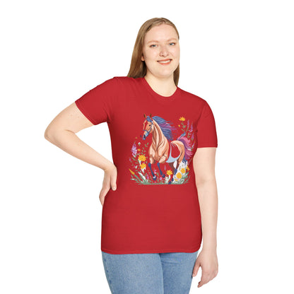 Horse Shirt Unisex Softstyle 64000 Cotton Tee Gildan 100 Percent Ring Spun