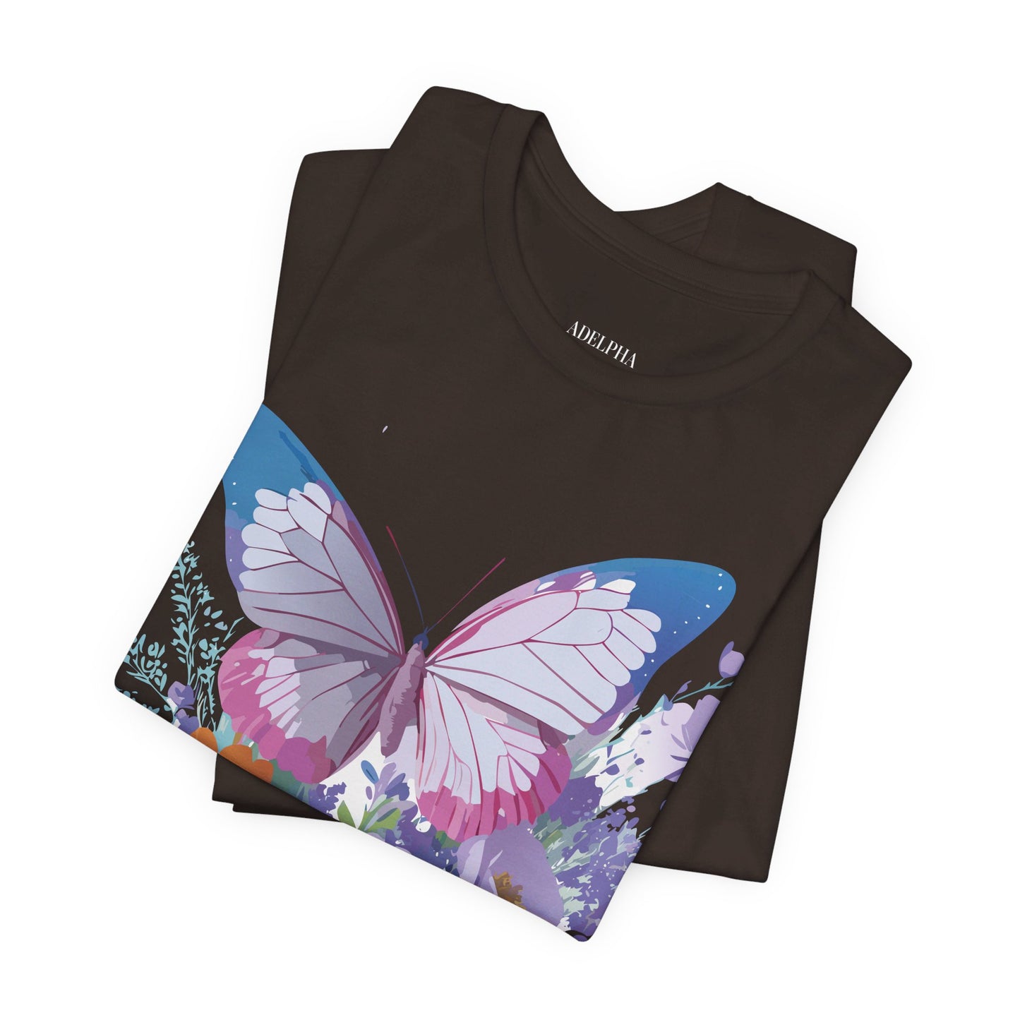 T-shirt en coton naturel avec papillon