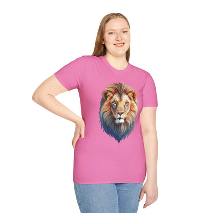 Gildan Lion Graphic Short Sleeve Softstyle Tee 100 Percent Cotton
