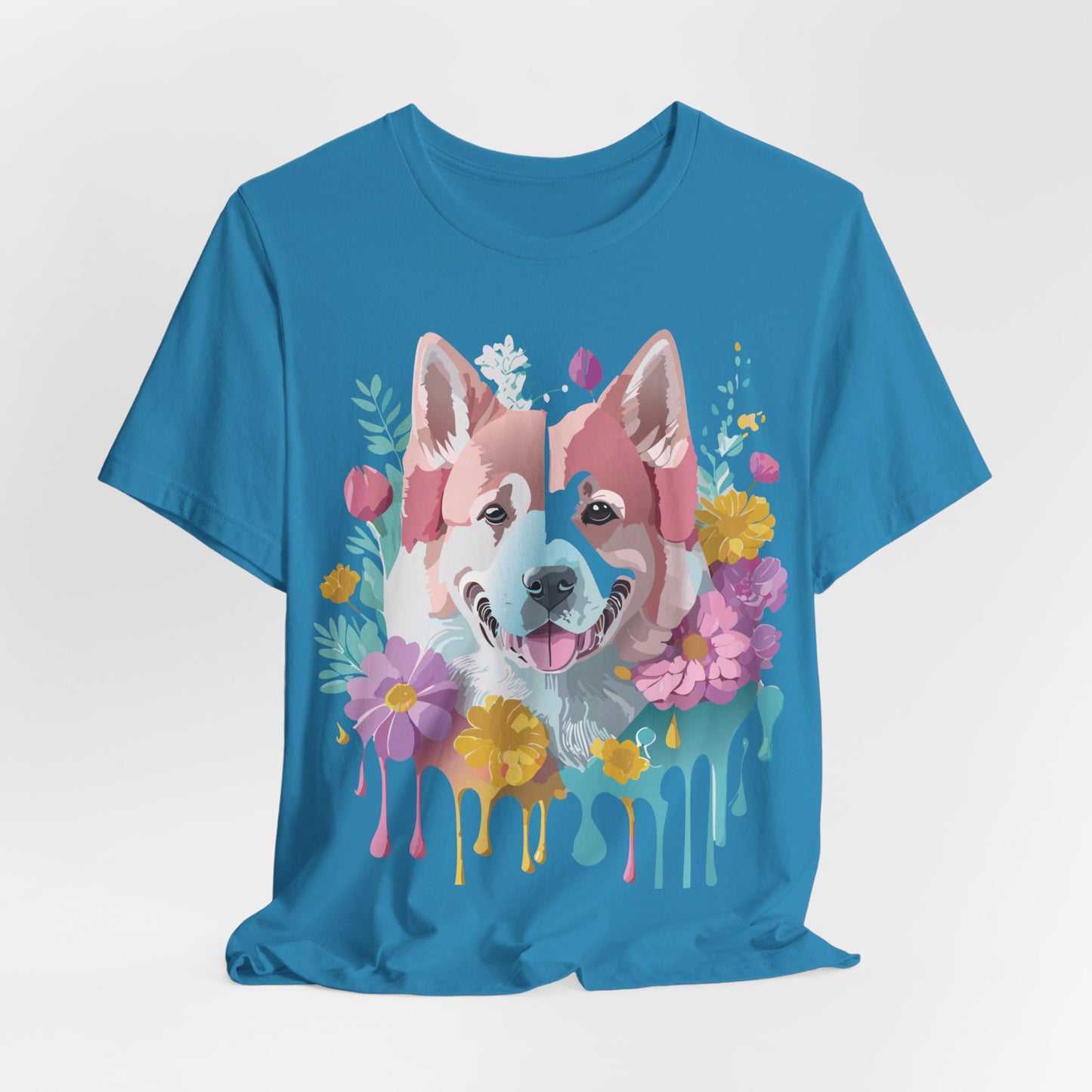 T-Shirt aus natürlicher Baumwolle mit Hund