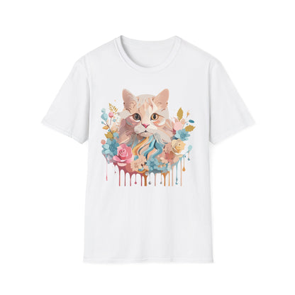 Unisex Cat Shirt Kitten Tee Cat Lover Tee Softstyle 64000 Gildan