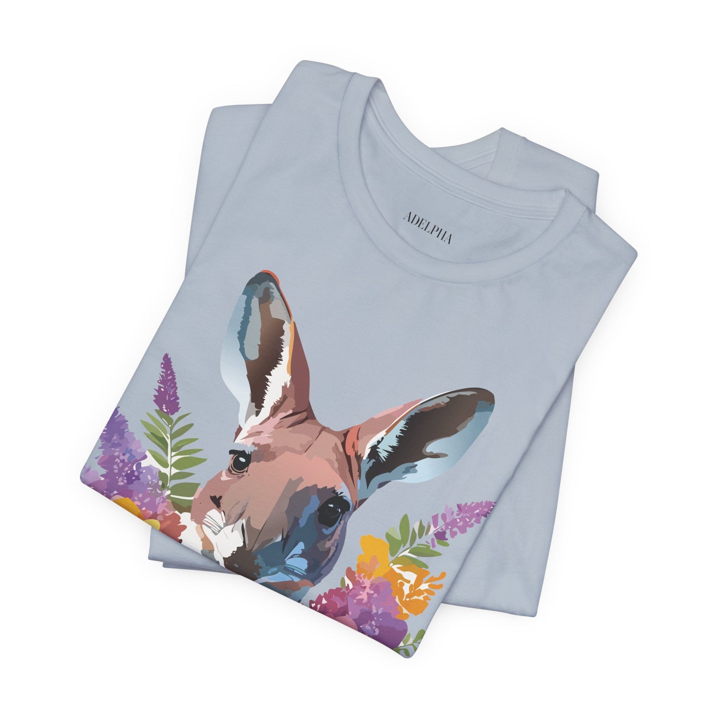 Natural Cotton Tee Shirt with Kangaroo