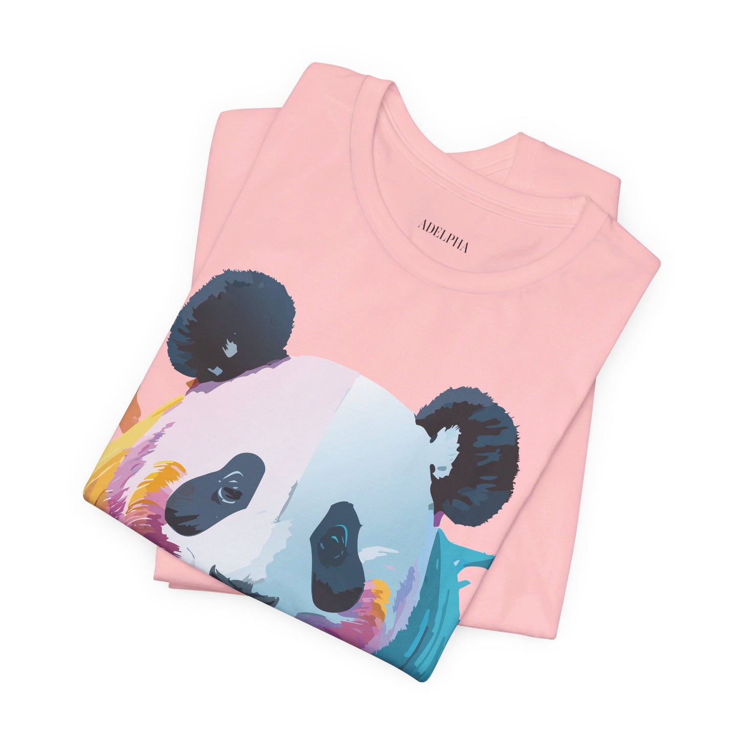 Natural Cotton Tee Shirt with Panda