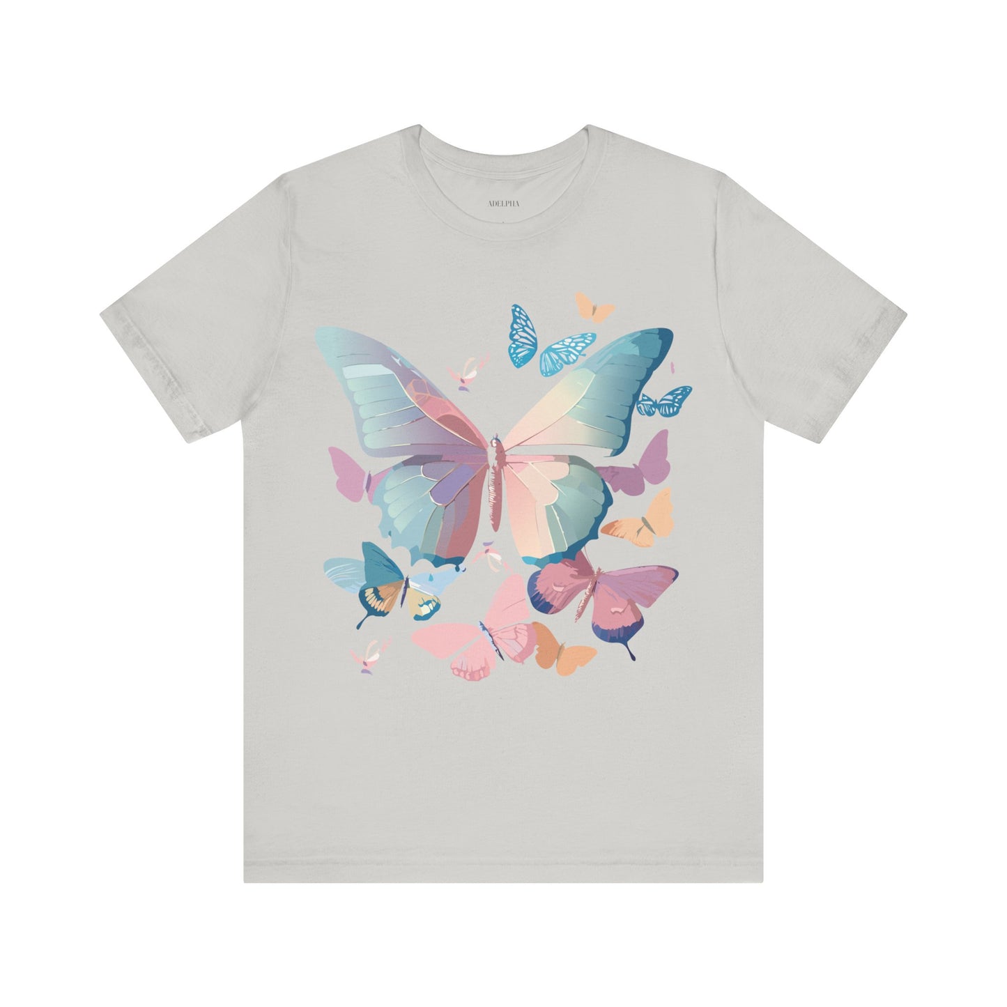 T-Shirt aus natürlicher Baumwolle mit Schmetterling