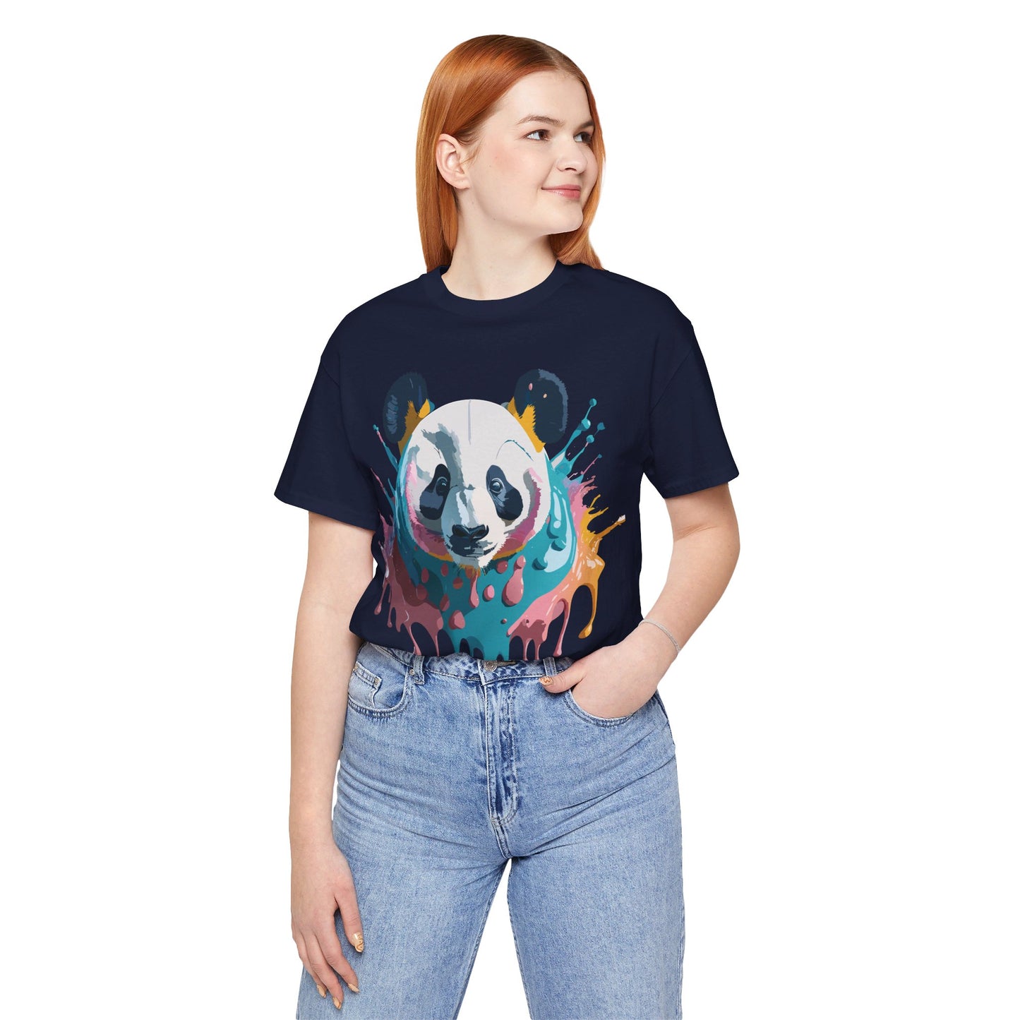 T-Shirt aus natürlicher Baumwolle mit Panda