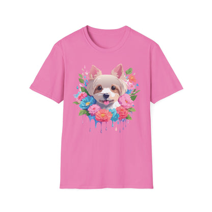 Unisex Gildan Softstyle Animal Print Dog Shirt Tee 100 Percent Cotton