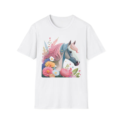 Horse Shirt Unisex Gildan Softstyle 64000 Cotton Tee With Animals