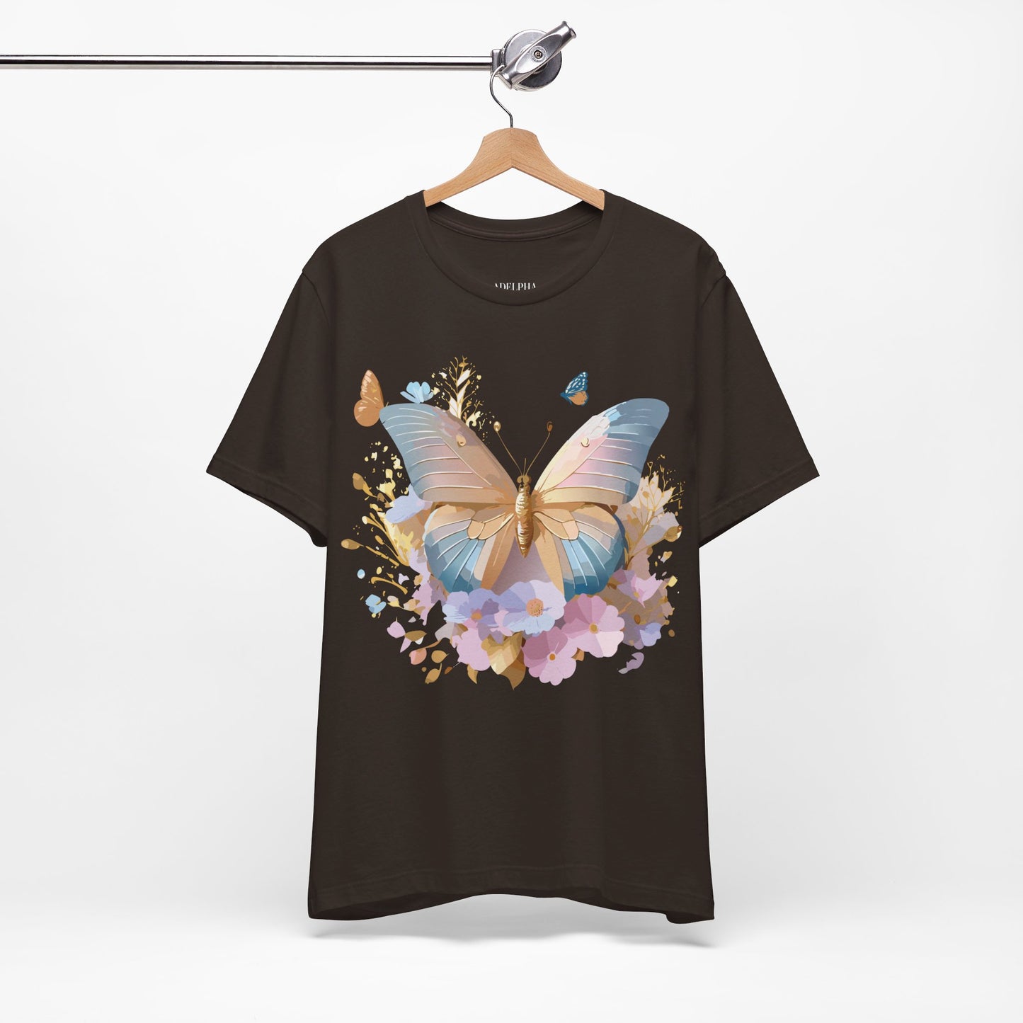 T-shirt en coton naturel avec papillon