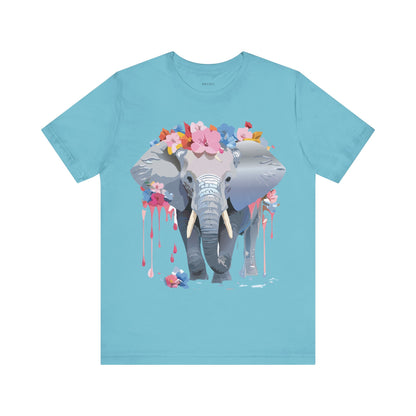 Natural Cotton Tee Shirt with Elephant Printify