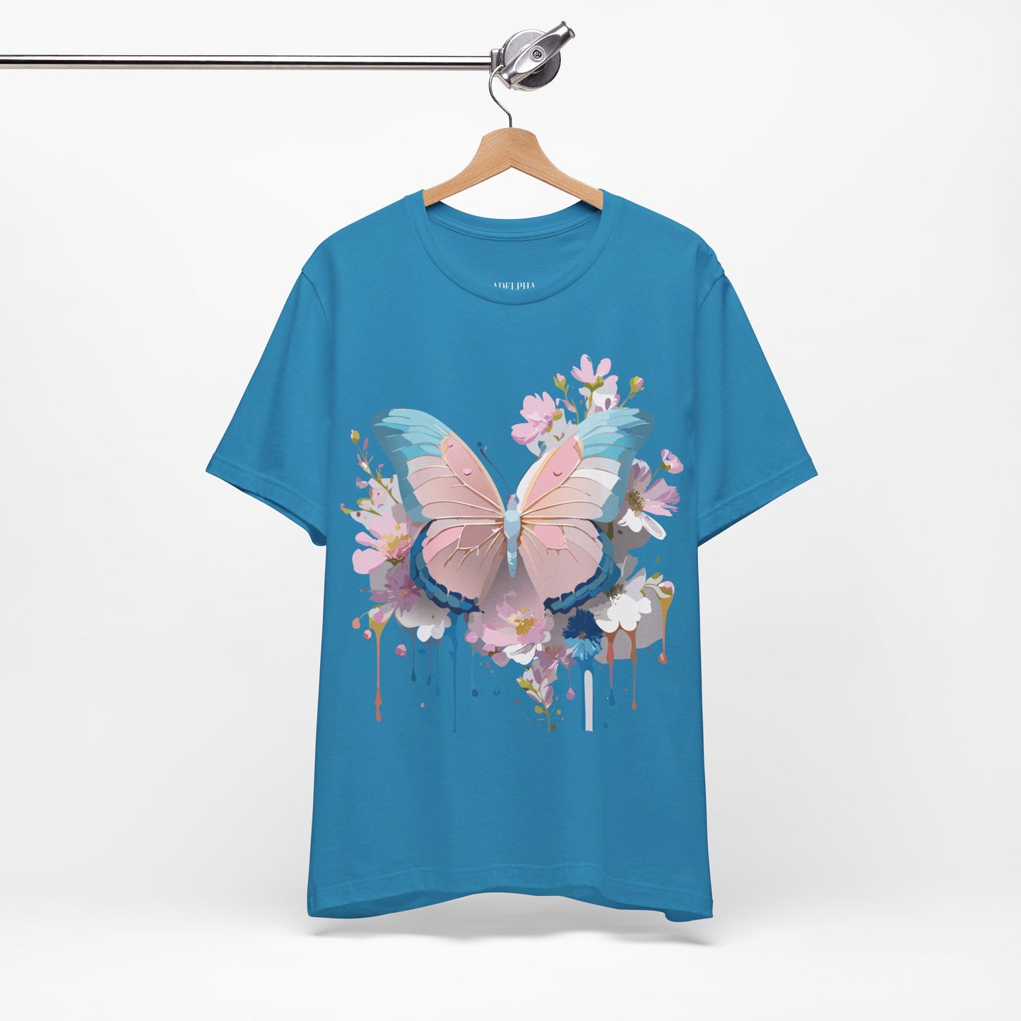 T-shirt en coton naturel avec papillon