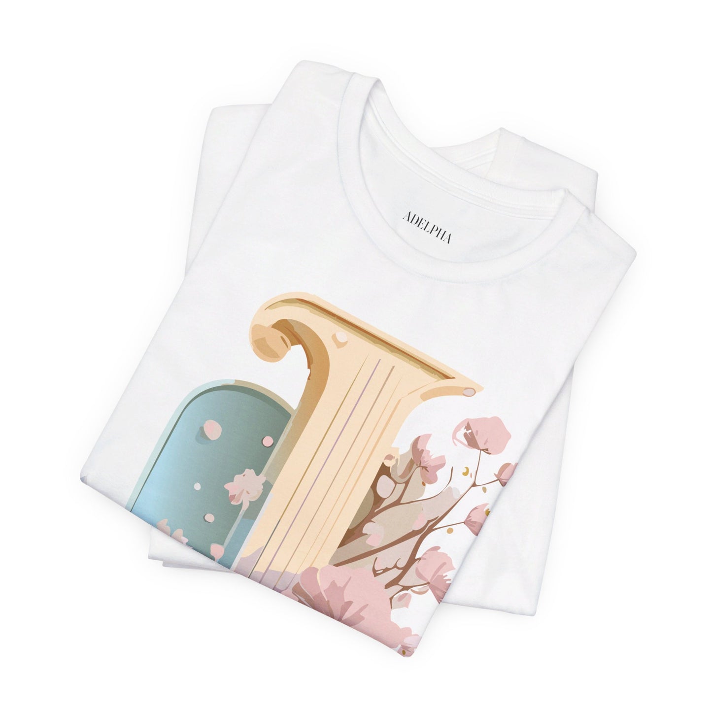 Natural Cotton Tee Shirt - Letters Collection - J