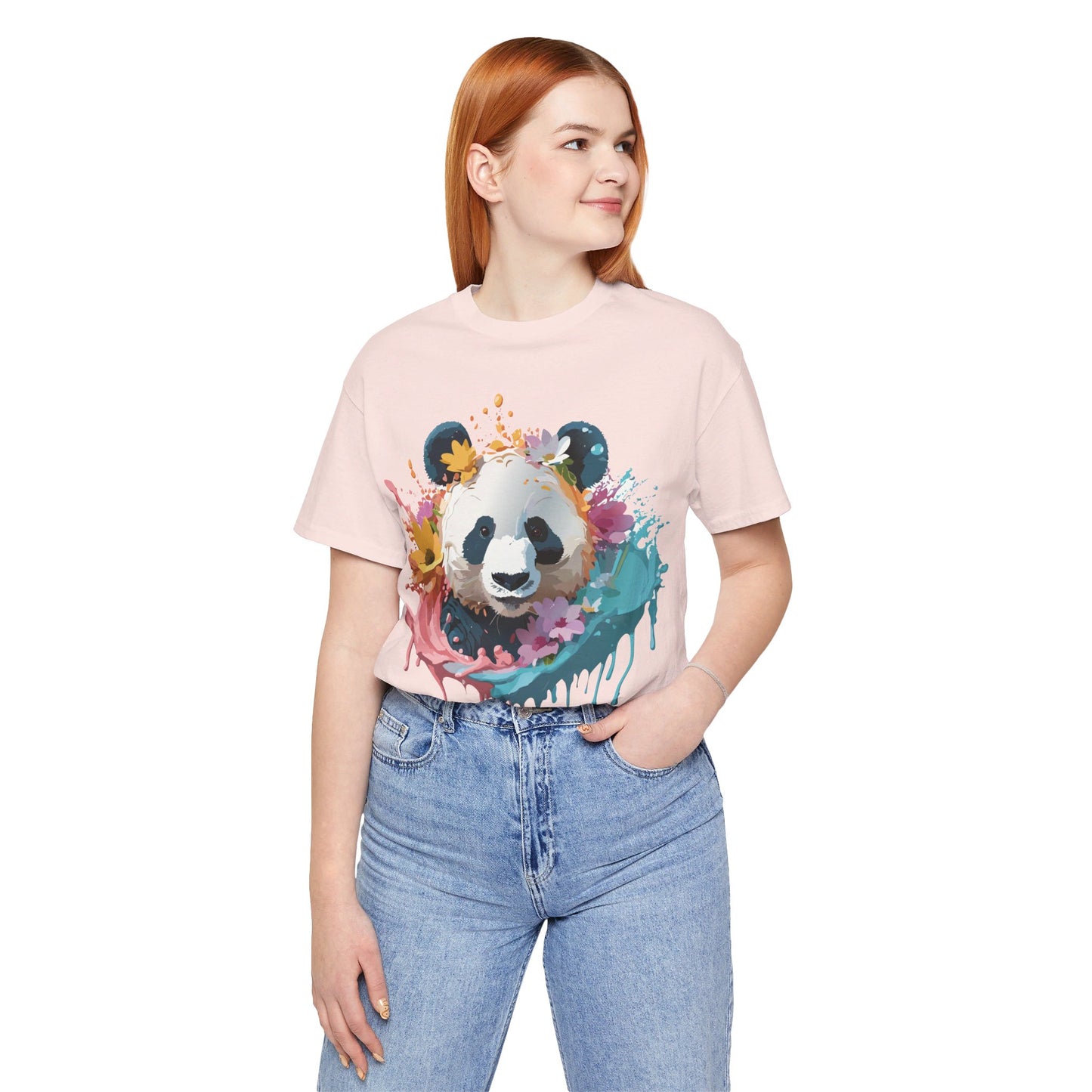 T-shirt en coton naturel avec panda